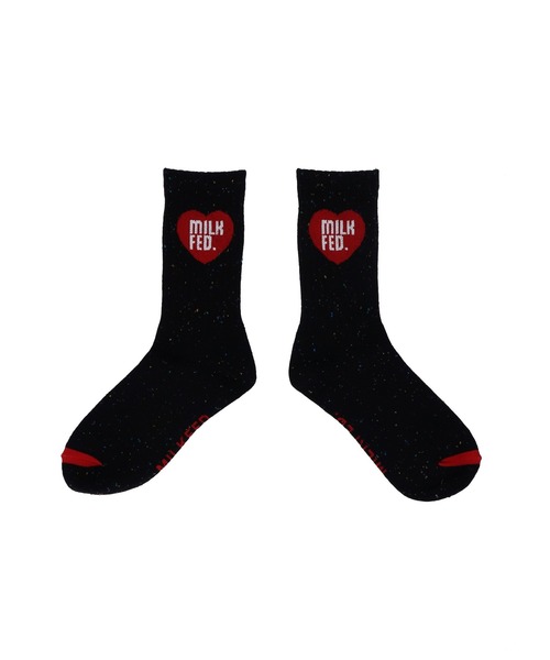 MILKFED.（ミルクフェド）の「COLOR NEP HEART SOCKS（ソックス/靴下・レディース・ブラック/ホワイト/ブラウン・ONE SIZE）」の5枚目の写真