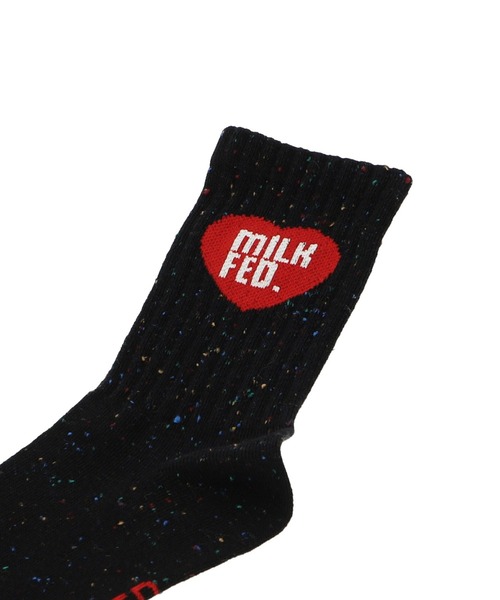 MILKFED.（ミルクフェド）の「COLOR NEP HEART SOCKS（ソックス/靴下・レディース・ブラック/ホワイト/ブラウン・ONE SIZE）」の6枚目の写真
