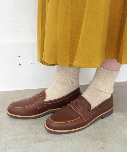 ENあしながおじさん（エンアシナガオジサン）の「防水｜コインローファー　5360613（ローファー・レディース・ブラック/ブラックミックス/チョコ・24cm/23.5cm/23cm/22.5cm/24.5cm）」の3枚目の写真