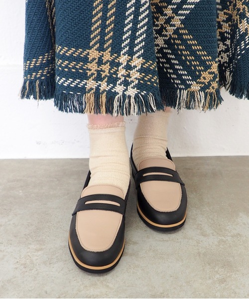 ENあしながおじさん（エンアシナガオジサン）の「防水｜コインローファー　5360613（ローファー・レディース・ブラック/ブラックミックス/チョコ・24cm/23.5cm/23cm/22.5cm/24.5cm）」の15枚目の写真