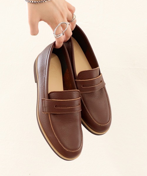 ENあしながおじさん（エンアシナガオジサン）の「防水｜コインローファー　5360613（ローファー・レディース・ブラック/ブラックミックス/チョコ・24cm/23.5cm/23cm/22.5cm/24.5cm）」の5枚目の写真