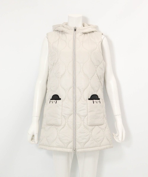 komari 　　　PICONE ピッコーネ　コート　フード付き中綿ベスト フード付きロングニットベスト|スタジオピッコーネ-アウトレット