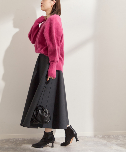 金子綾さん着用】ウールボンディングフレアスカート（スカート