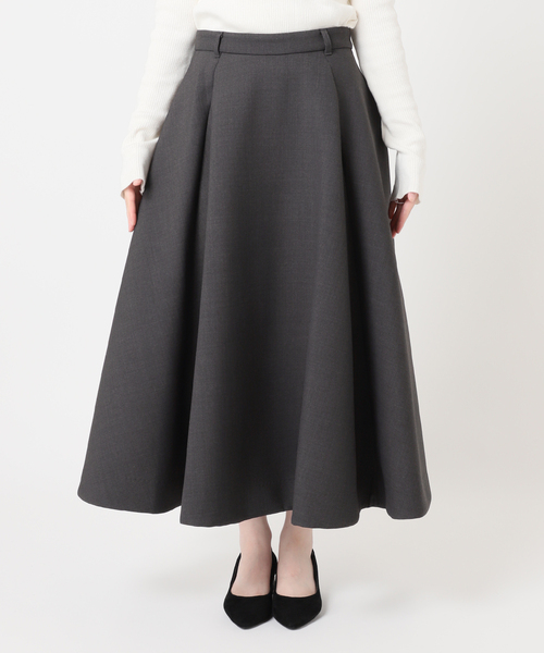 金子綾さん着用】ウールボンディングフレアスカート（スカート