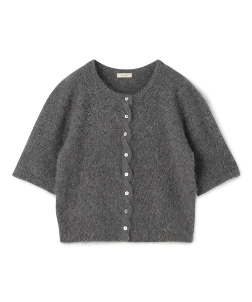 DES PRES(デ・プレ)の「フォックスカシミヤ ハーフスリーブカーディガン(カーディガン/ボレロ・レディース・ブラック系その他/グレー/ホワイト系その他・FREE)」の3枚目の写真