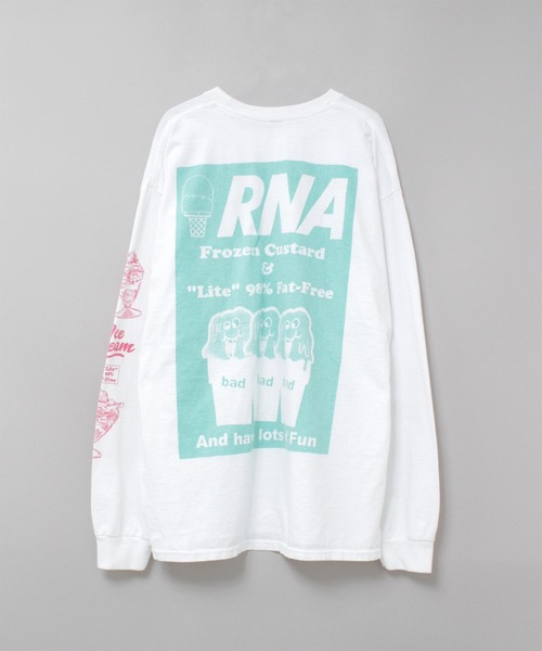 RNA(アールエヌエー)の「M2521 ウルフプリントロンT(Tシャツ/カットソー・レディース・ホワイト/ブラック/アッシュグレー・MEDIUM)」の7枚目の写真