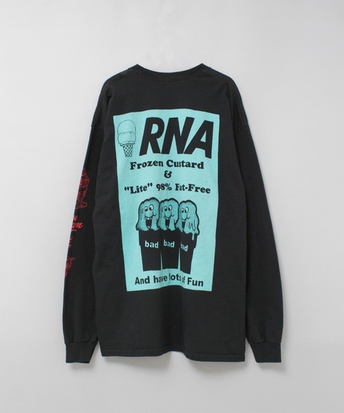 RNA(アールエヌエー)の「M2521 ウルフプリントロンT(Tシャツ/カットソー・レディース・ホワイト/ブラック/アッシュグレー・MEDIUM)」の11枚目の写真