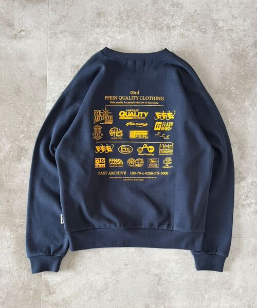 FFEIN（フェイン）の「【FFEIN（フェイン）】ヘビーウエイトバックダイナーロゴスウェット / 裏起毛 スウェット クルーネック ワンポイント プリント（スウェット・メンズ・その他1/ネイビー/ブラック/アッシュグレー・MEDIUM/LARGE/SMALL）」の3枚目の写真