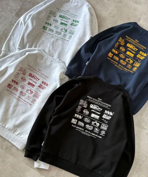 FFEIN（フェイン）の「【FFEIN（フェイン）】ヘビーウエイトバックダイナーロゴスウェット / 裏起毛 スウェット クルーネック ワンポイント プリント（スウェット・メンズ・その他1/ネイビー/ブラック/アッシュグレー・MEDIUM/LARGE/SMALL）」の5枚目の写真