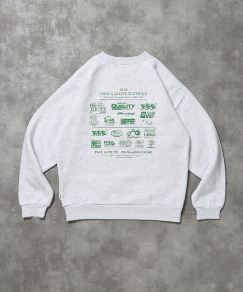 FFEIN（フェイン）の「【FFEIN（フェイン）】ヘビーウエイトバックダイナーロゴスウェット / 裏起毛 スウェット クルーネック ワンポイント プリント（スウェット・メンズ・その他1/ネイビー/ブラック/アッシュグレー・MEDIUM/LARGE/SMALL）」の11枚目の写真