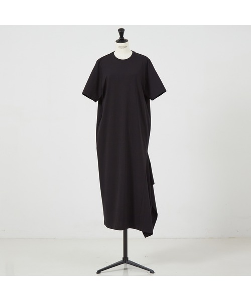 DESIGNWORKS(デザインワークス)の「サイドスリット半袖ワンピース(ワンピース・レディース・チャコールグレー/サーモンピンク・38)」の20枚目の写真