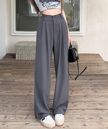 i-dare（アイディア）の「【i-dare】スラックス タックイン ハイウエスト パンツ（スラックス）」