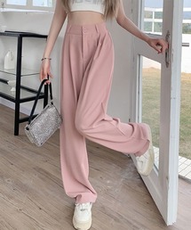 i-dare（アイディア）の「【i-dare】スラックス タックイン ハイウエスト パンツ（スラックス）」