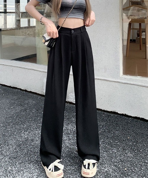 i-dare(アイディア)の「【i-dare】スラックス タックイン ハイウエスト パンツ(スラックス・レディース・ピンク/グレー/ブラック・SMALL/MEDIUM/LARGE/X-LARGE)」の10枚目の写真