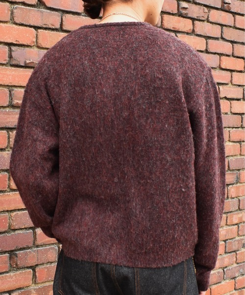 Noen(ノエン)の「ヘンリーネックメランジウールニット(ニット/セーター・メンズ・バーガンディー/グリーン/ブラック・LARGE/MEDIUM)」の12枚目の写真