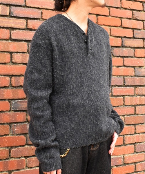 ヘンリーネックメランジウールニット（ニット/セーター）｜Noen