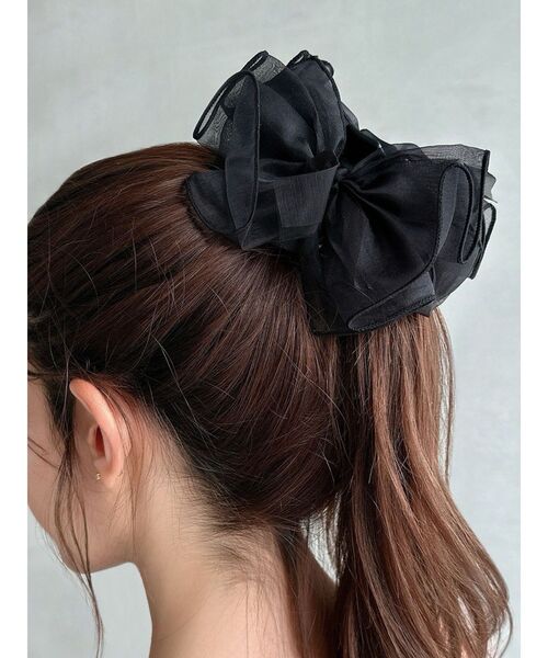 RESEXXY（リゼクシー）の「ボリュームシアーバンスクリップ（バレッタ/ヘアクリップ・レディース・アイボリー/ブラック・FREE）」の2枚目の写真