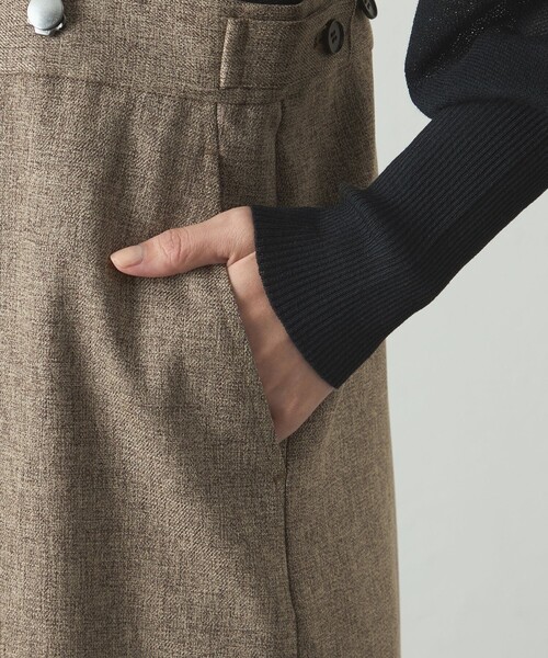 CAST:(キャストコロン)の「【着回し抜群】サスペンダータイトスカート(スカート・レディース・ベージュ/グレー系その他2・S/M)」の4枚目の写真