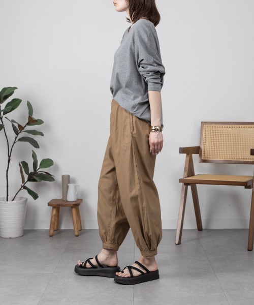 RCD（アールシーディー）の「タック入りアラジンパンツ（その他パンツ・レディース・カーキ/ブラック/ベージュ・LL/L/M）」の18枚目の写真