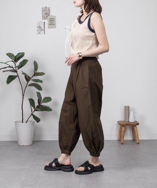 RCD（アールシーディー）の「タック入りアラジンパンツ（その他パンツ・レディース・カーキ/ブラック/ベージュ・LL/L/M）」の21枚目の写真