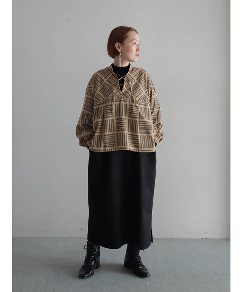 フラノライクカット ワッペン付キワンピース | NOMBRE IMPAIR