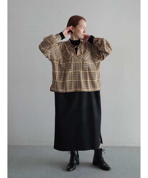 フラノライクカット ワッペン付キワンピース | NOMBRE IMPAIR