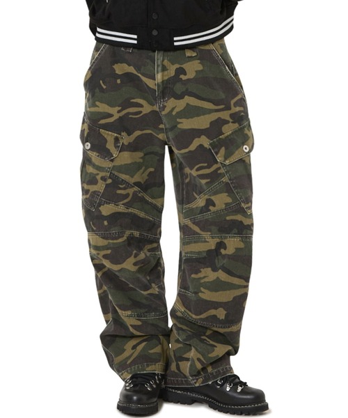 OY(オーワイ)の「『OY/オーワイ』WASHED PANEL CARGO PANTS/ウォッシュドパネルカーゴパンツ(カーゴパンツ・レディース・ブラック/カモフラージュ/ベージュ・L/M/S)」の3枚目の写真