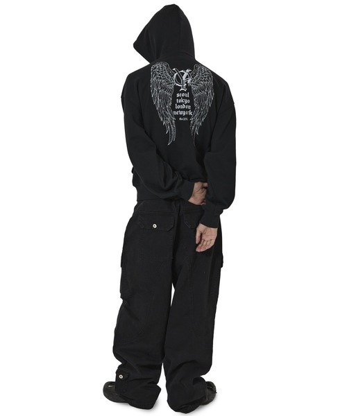 OY(オーワイ)の「『OY/オーワイ』WASHED PANEL CARGO PANTS/ウォッシュドパネルカーゴパンツ(カーゴパンツ・レディース・ブラック/カモフラージュ/ベージュ・L/M/S)」の9枚目の写真