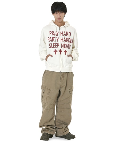 OY(オーワイ)の「『OY/オーワイ』WASHED PANEL CARGO PANTS/ウォッシュドパネルカーゴパンツ(カーゴパンツ・レディース・ブラック/カモフラージュ/ベージュ・L/M/S)」の18枚目の写真