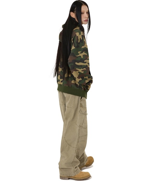 OY(オーワイ)の「『OY/オーワイ』WASHED PANEL CARGO PANTS/ウォッシュドパネルカーゴパンツ(カーゴパンツ・レディース・ブラック/カモフラージュ/ベージュ・L/M/S)」の17枚目の写真