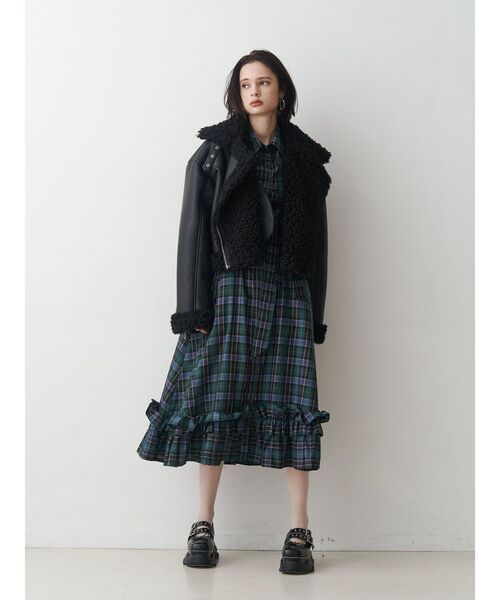 セール】フェイクムートンショートジャケット（ムートンコート