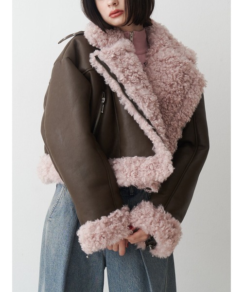 レザーコート　ジュエティ エコレザードッキングスリーブ3WAYコート[品番：MKSW0034078