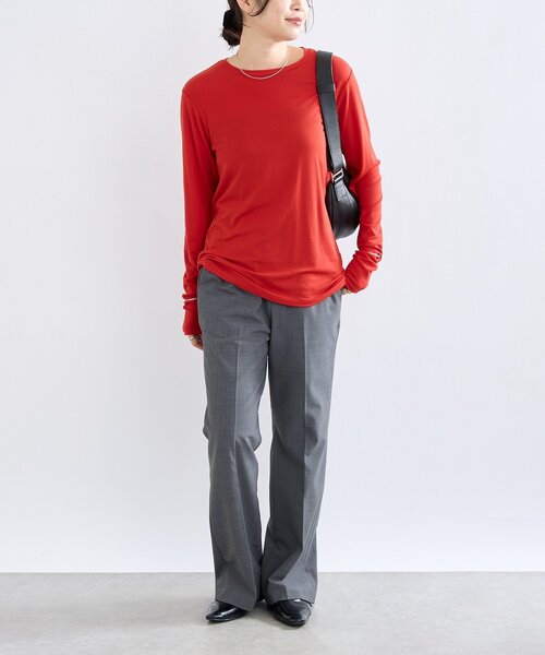 RIVE DROITE(リヴドロワ)の「【軽量◎】カーブレザーショルダーバッグ(ショルダーバッグ・レディース・サンドベージュ/ブラック・FREE)」の4枚目の写真