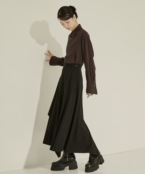 STUDIOUS(ステュディオス)の「【STUDIOUS/ステュディオス】Side Goa Middle Boots/サイドゴアミドルブーツ/厚底ブーツ/ロングブーツ/厚底/歩きやすい(ブーツ・レディース・ブラック・1/2)」の6枚目の写真