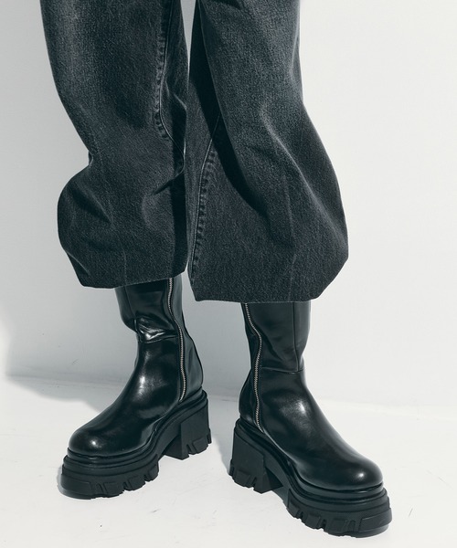 STUDIOUS/ステュディオス】Side Goa Middle Boots/サイドゴアミドル