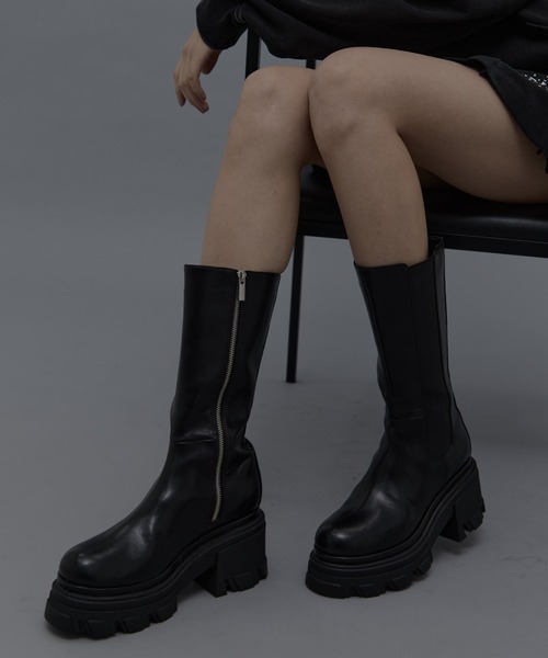 STUDIOUS/ステュディオス】Side Goa Middle Boots/サイドゴアミドル