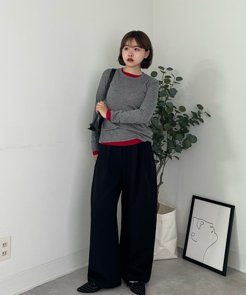 ZOZOMARKET(ゾゾマーケット)の「ZOZOMARKET by tomoka - ジョーゼットベーシックワイドスラックス(スラックス・レディース・ブラック・マルチサイズ)」の11枚目の写真