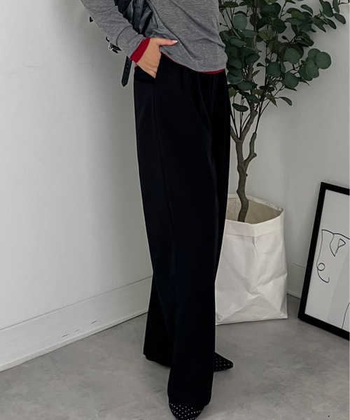 ZOZOMARKET(ゾゾマーケット)の「ZOZOMARKET by tomoka - ジョーゼットベーシックワイドスラックス(スラックス・レディース・ブラック・マルチサイズ)」の7枚目の写真