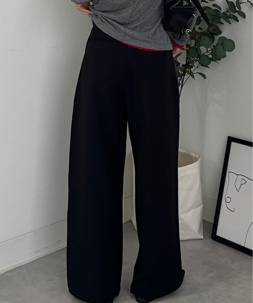 ZOZOMARKET(ゾゾマーケット)の「ZOZOMARKET by tomoka - ジョーゼットベーシックワイドスラックス(スラックス・レディース・ブラック・マルチサイズ)」の8枚目の写真
