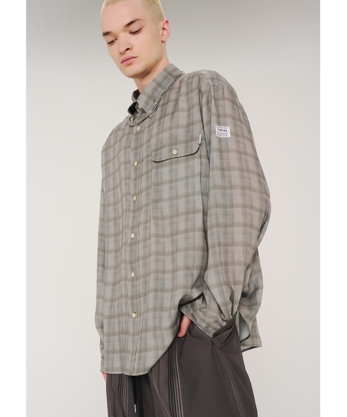 elephant TRIBAL fabrics（エレファントトライバルファブリックス）の「elephant TRIBAL fabrics ON THE WAY CHECK SHIRT（シャツ/ブラウス・メンズ・ブラック系その他/ホワイト系その他・FREE）」の2枚目の写真