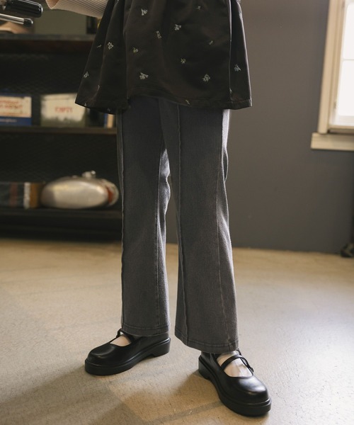 GLOBAL WORK(グローバルワーク)の「スゴラクストレッチフレアパンツ/579689(その他パンツ・キッズ・ブラック系その他/ブラック/ブルー・130cm/140cm/160cm/150cm)」の3枚目の写真