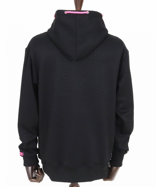 mpa3926-Cable Knit Jersey Parka ニットジャージパーカー(F25F070