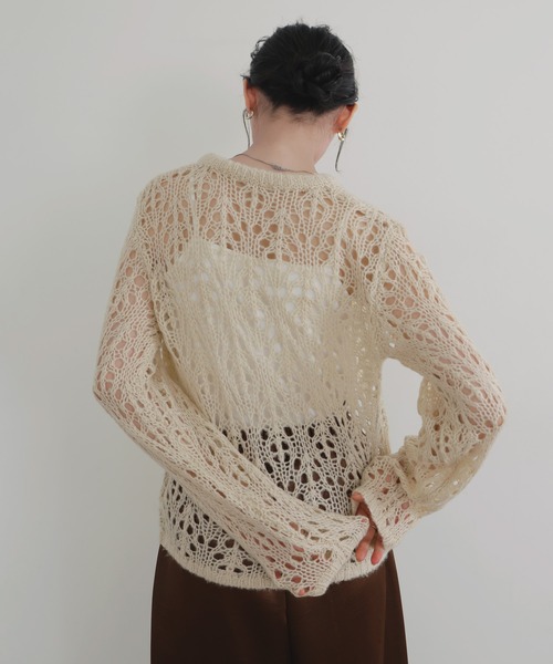✨最終値下げ✨試着のみ新品✨AURALEE/オーラリー✨クロシェ編み 半袖ニット AURALEE（オーラリー） HAND CROCHET KNIT HALF SLEEVED SHIRT ハンド