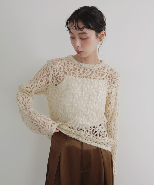 ✨最終値下げ✨試着のみ新品✨AURALEE/オーラリー✨クロシェ編み 半袖ニット AURALEE（オーラリー） HAND CROCHET KNIT HALF SLEEVED SHIRT ハンド