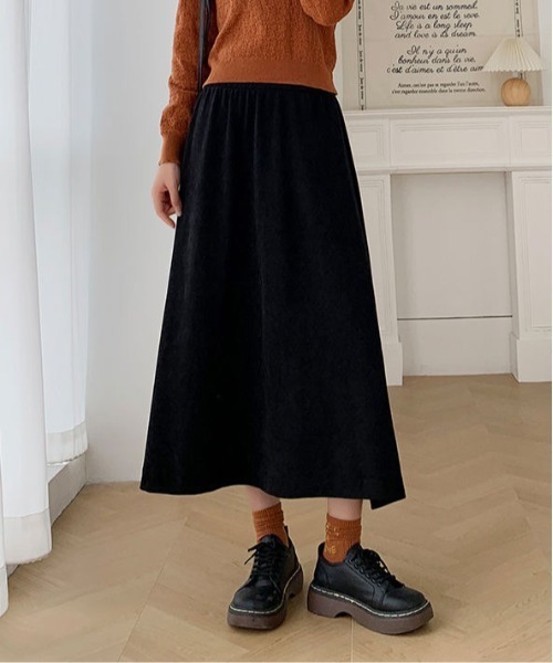 セール】コーデュロイ Aラインミディスカート（スカート