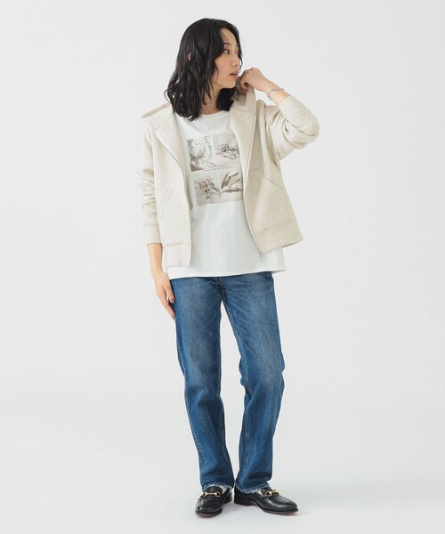 B:MING by BEAMS(ビーミングバイビームス)の「ダンボール パーカー(パーカー・レディース・ホワイト系その他5/ブラック・ONE SIZE)」の3枚目の写真