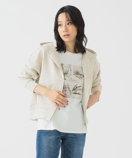 B:MING by BEAMS(ビーミングバイビームス)の「ダンボール パーカー(パーカー・レディース・ホワイト系その他5/ブラック・ONE SIZE)」の4枚目の写真