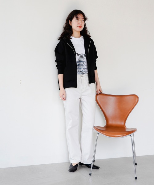 B:MING by BEAMS(ビーミングバイビームス)の「ダンボール パーカー(パーカー・レディース・ホワイト系その他5/ブラック・ONE SIZE)」の22枚目の写真