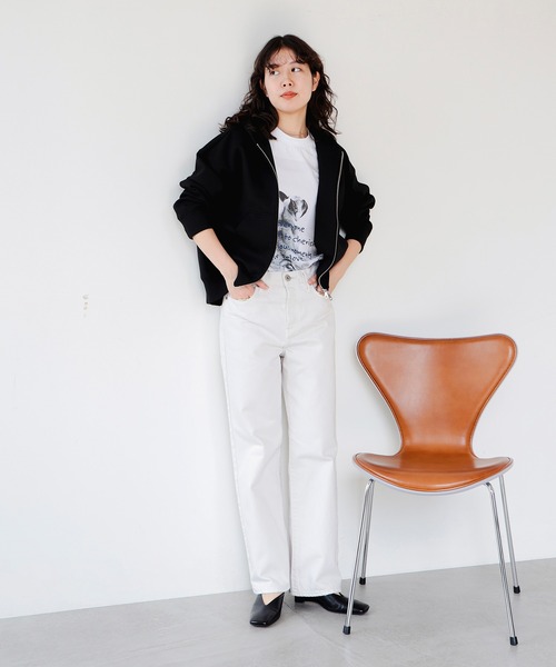 B:MING by BEAMS(ビーミングバイビームス)の「ダンボール パーカー(パーカー・レディース・ホワイト系その他5/ブラック・ONE SIZE)」の8枚目の写真