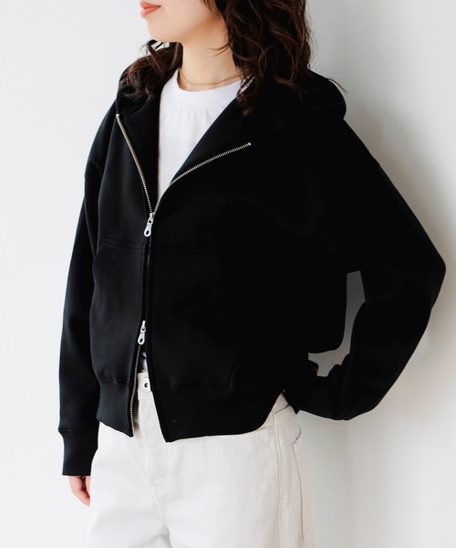 B:MING by BEAMS(ビーミングバイビームス)の「ダンボール パーカー(パーカー・レディース・ホワイト系その他5/ブラック・ONE SIZE)」の10枚目の写真